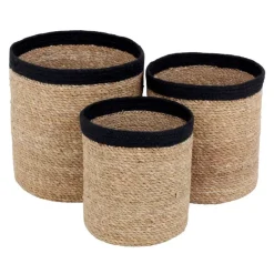 Dixie Säilytyskorit^Emil kori meriruoho cylinder large 3 kpl, Musta