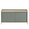 Muuto Tv-Tasot & Mediakalusteet|Senkit & Sivupöydät^Enfold sivupöytä, matala 125x45x63 cm, tammi, vihreä