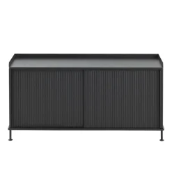 Muuto Tv-Tasot & Mediakalusteet|Senkit & Sivupöydät^Enfold sivupöytä, matala 125x45x63 cm, musta, musta