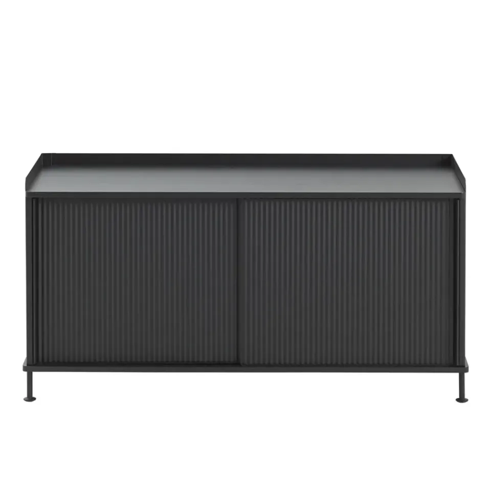 Muuto Tv-Tasot & Mediakalusteet|Senkit & Sivupöydät^Enfold sivupöytä, matala 125x45x63 cm, musta, musta