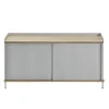 Muuto Senkit & Sivupöydät|Tv-Tasot & Mediakalusteet^Enfold sivupöytä, matala 125x45x63 cm, tammi, harmaa