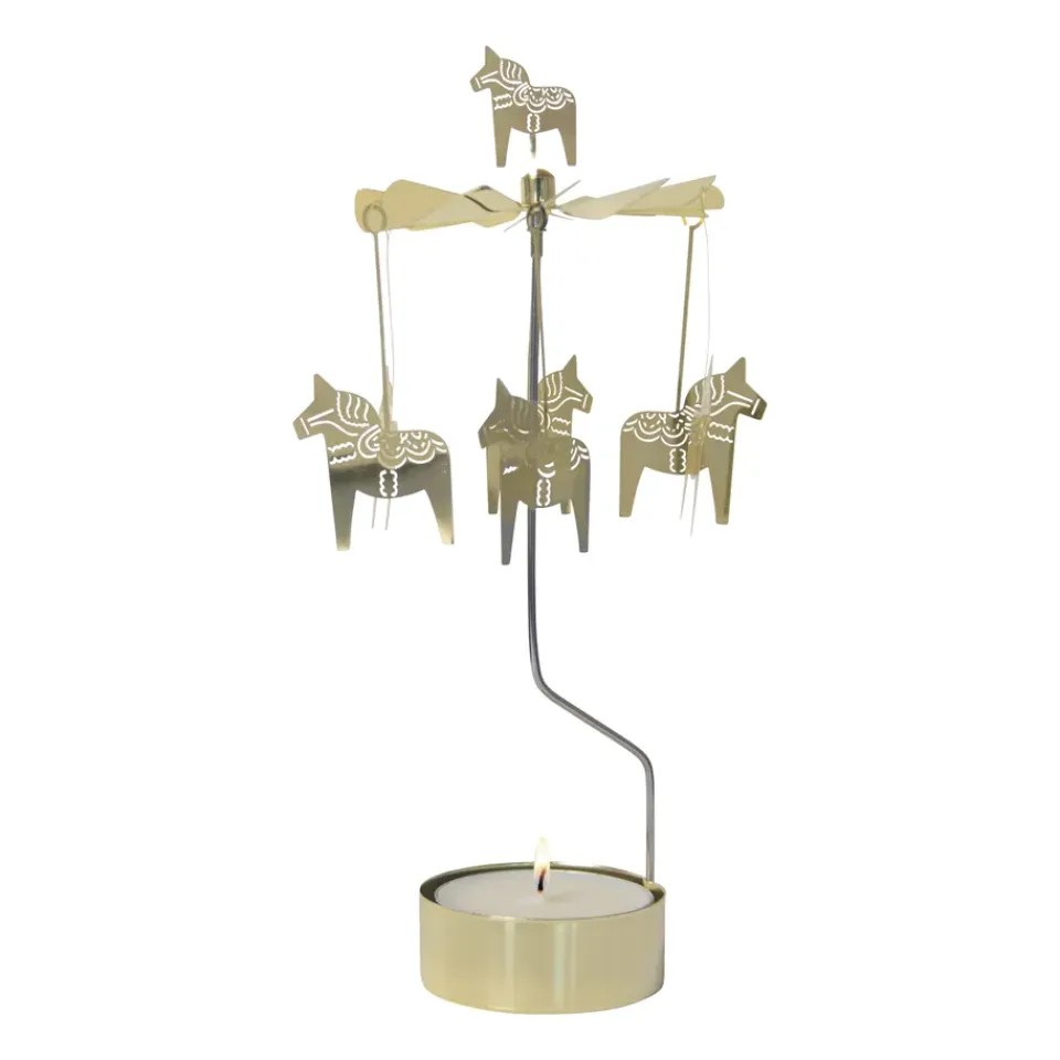Pluto Design Joulukoristeet^Enkelikello taalainmaanhevonen suuri 25 cm, Kulta