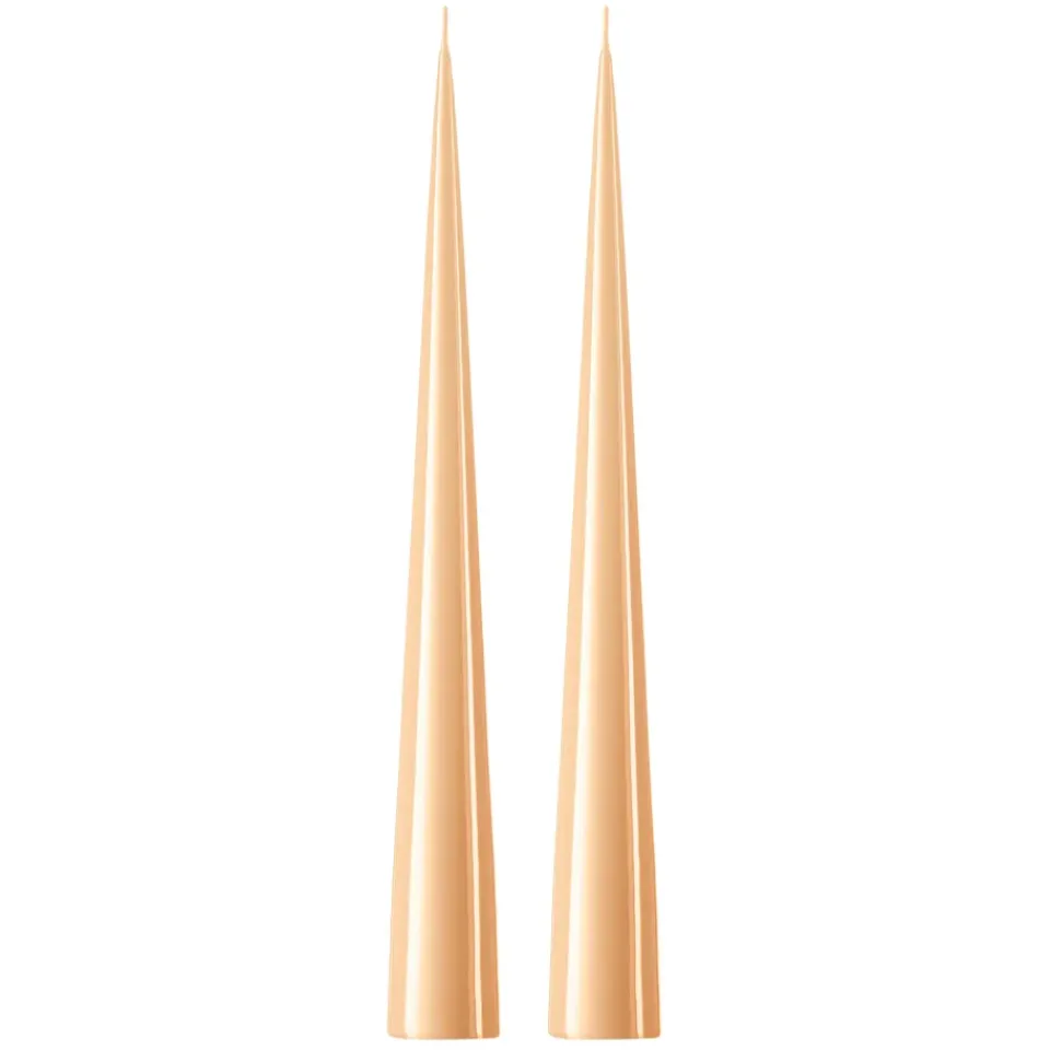 Ester & erik Kynttilät^-kartiokynttilä 37 cm, 2-pakkaus lakattu, Melon sorbet 19-0