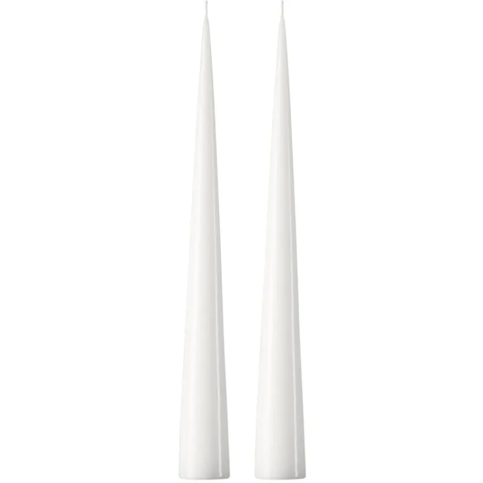 Ester & erik Kynttilät^-kartiokynttilä 37 cm, 2-pakkaus lakattu, Pure white 31-0