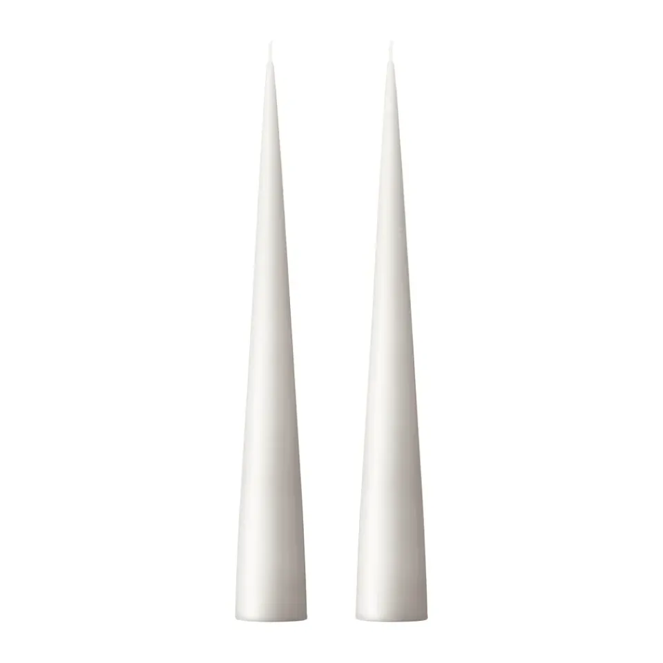 Ester & erik Kynttilät^-kartiokynttilä 37 cm, 2-pakkaus matta, White ash 21