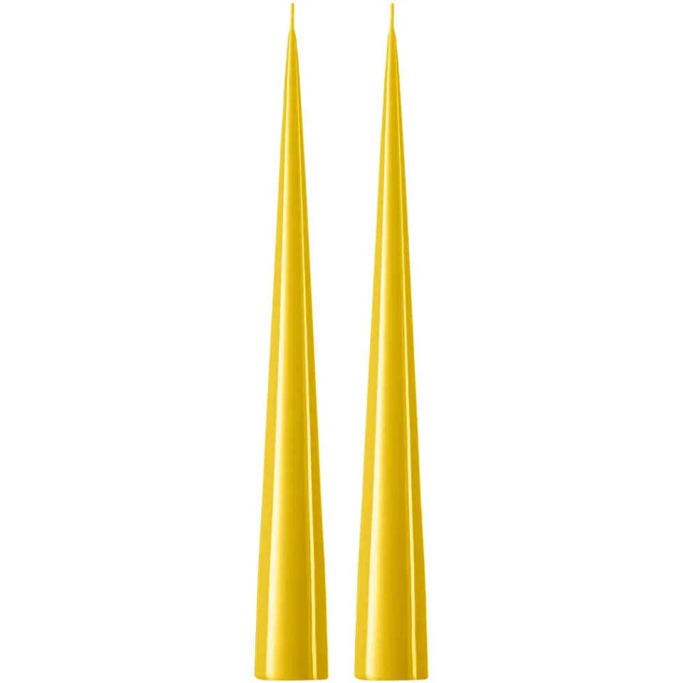 Ester & erik Kynttilät^-kartiokynttilä 37 cm, 2-pakkaus lakattu, Lemon drop 15-0