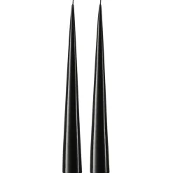 Ester & erik Kynttilät^-kartiokynttilä 37 cm, 2-pakkaus lakattu, Raw black 75-0