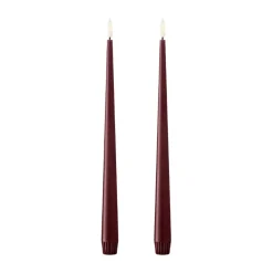 Ester & erik Led-Kynttilät^kruunukynttilä LED 2 kpl, 44/2 Deep Wine , 30 cm