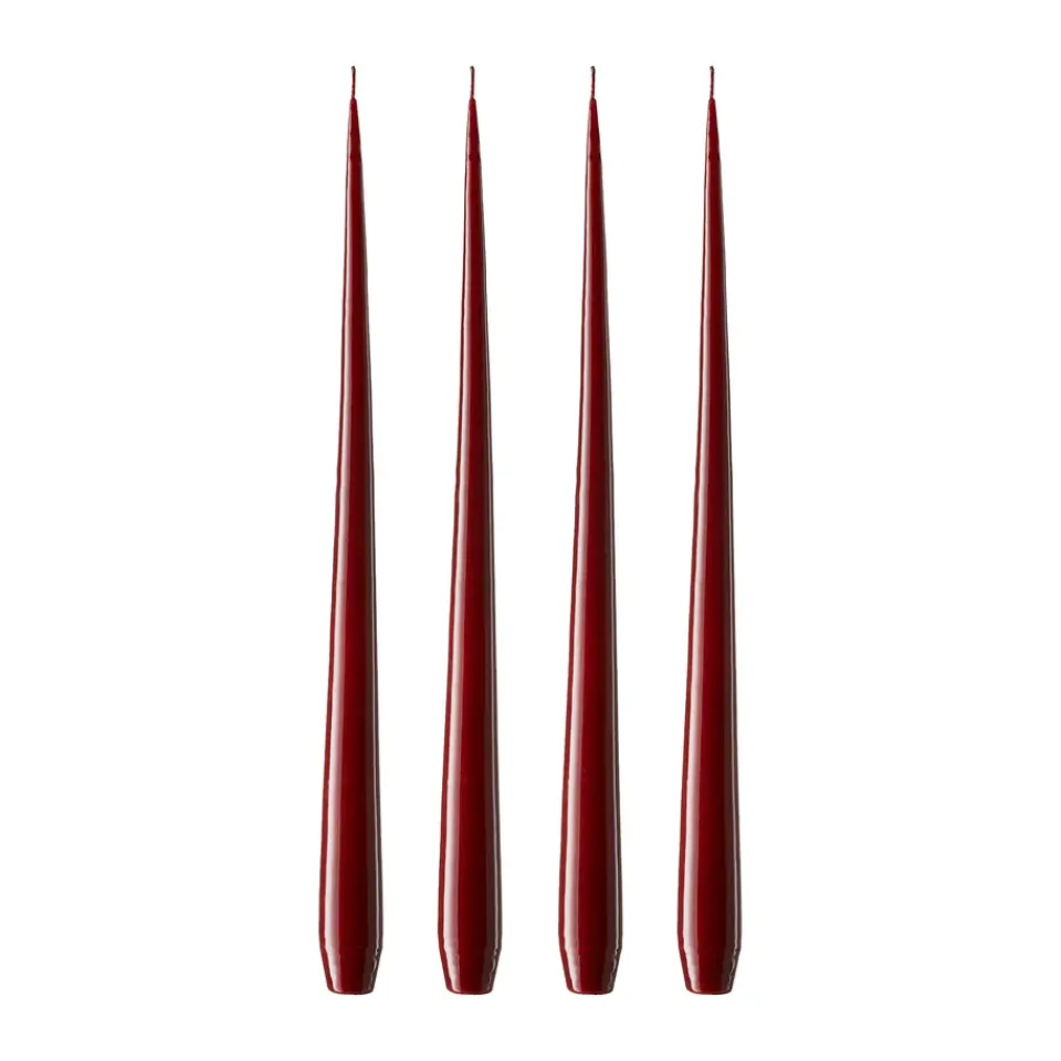 Ester & erik Kynttilät^-kynttilä, 4-pakkaus lakattu, Deep wine 44/2, 42 cm