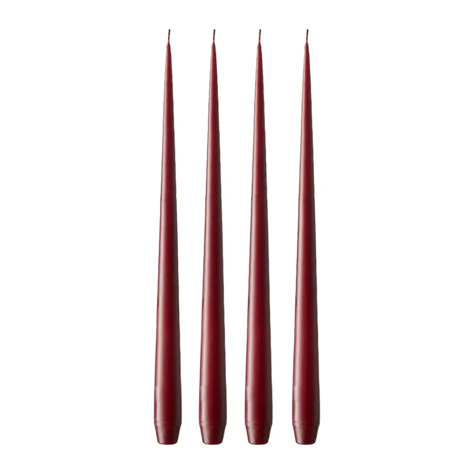 Ester & erik Kynttilät^-kynttilä, 4-pakkaus matta, Deep wine 44/2, 42 cm