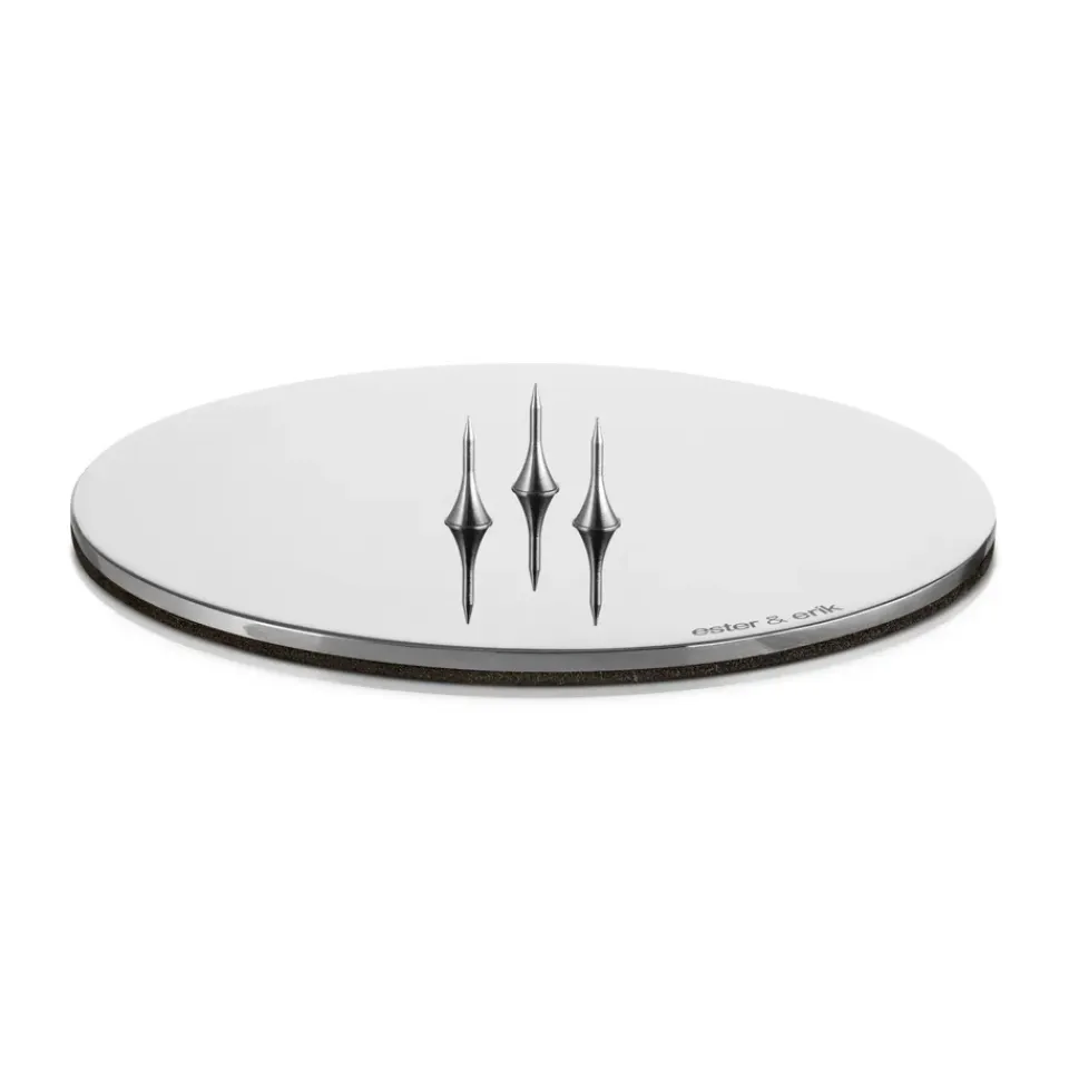 Ester & erik Kynttilälyhdyt & Kynttilävadit^kynttilälautanen Ø9 cm kiiltävä, Silver