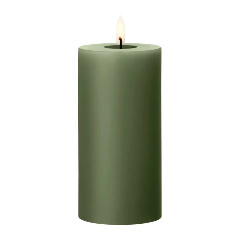 Ester & erik Led-Kynttilät^LED-pöytäkynttilä, 70 Green Soil, 15 cm