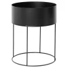 Ferm Living Ruukut^plant box pyöreä, musta