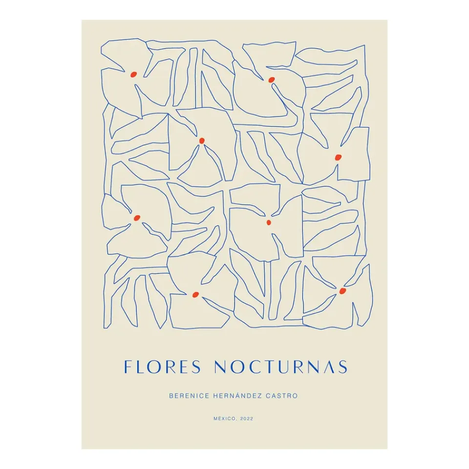 Paper Collective Julisteet^Flores Nocturnas 01 -juliste, 30 x 40 cm