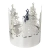 Pluto Design Joulukoristeet^Gran lyhty keskikokoinen, Hopea