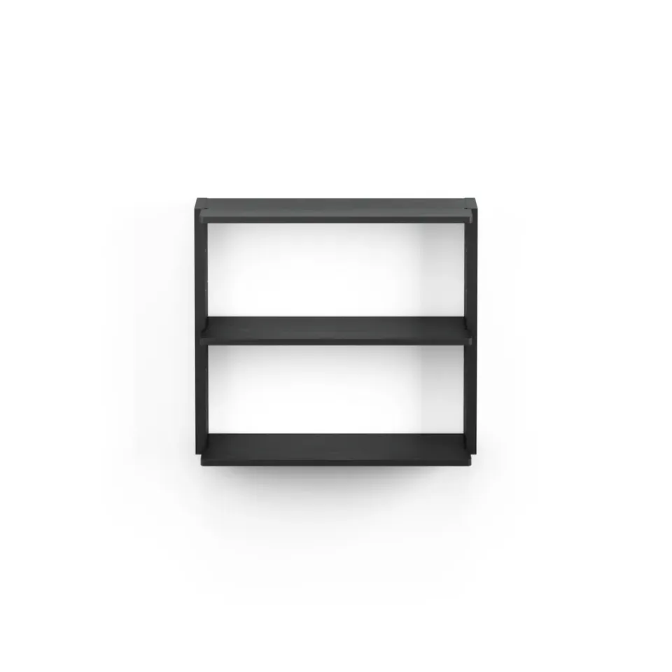 Massproductions Hyllyt & Hyllyjärjestelmät^Gridlock - S1-A3-0 -seinähylly, Black stained Ash