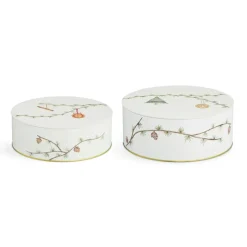 Kähler Joulukoristeet^Hammershøi säilytyspurkki Joulu, 2-pakkaus, Valkoinen