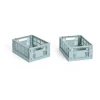 HAY Säilytyskorit^Colour Crate Mini 2-pack 13x17 cm, Dusty blue
