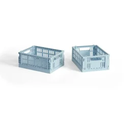 HAY Säilytyskorit^Colour Crate Mini 2-pack 13x17 cm, Soft blue