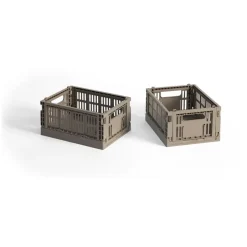 HAY Säilytyskorit^Colour Crate Mini 2-pack 13x17 cm, Warm grey