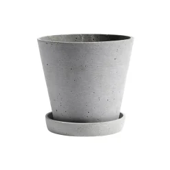 HAY Ruukut^Flowerpot with saucer -ruukku XXL Ø26 cm, Harmaa