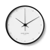 Georg Jensen Seinäkellot^Henning Koppel -seinäkello, Ø 30 cm, Musta-valkoinen