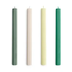 HAY Kynttilät^Hexagon Candle kynttilä mix 4-pack, Greens-whites