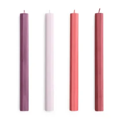 HAY Kynttilät^Hexagon Candle kynttilä mix 4-pack, Reds-bordeaux.