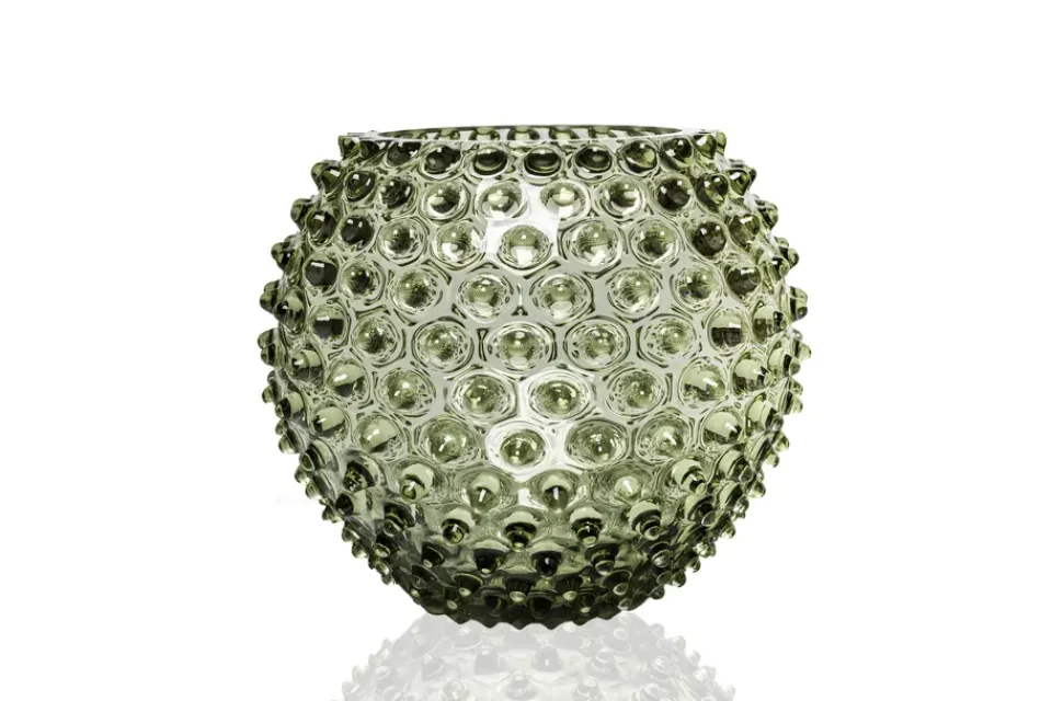 Anna Von Lipa Maljakot^Hobnail Globe maljakko 18 cm, Olivegreen