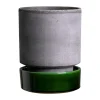 Bergs Potter Ruukut^Hoff ruukku, Ø18 cm, Raw Grey-Emerald Green
