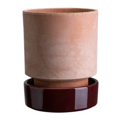 Bergs Potter Ruukut^Hoff ruukku, Ø16 cm, Raw Rosa-Deep Burgundy