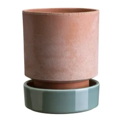 Bergs Potter Ruukut^Hoff ruukku, Ø14 cm, Raw Rosa-Misty Blue