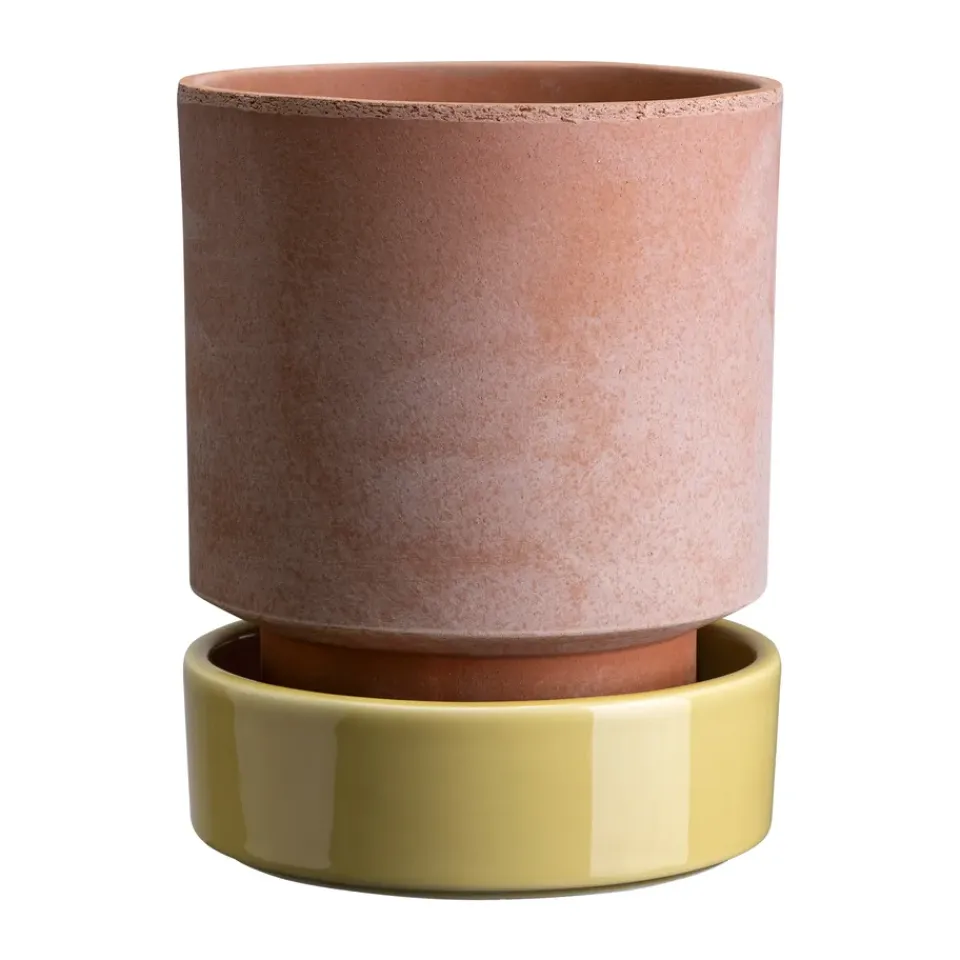 Bergs Potter Ruukut^Hoff ruukku, Ø14 cm, Raw Rosa-Pale Yellow