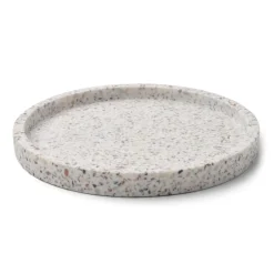 Humdakin Kodinsisustusta Ja Yksityiskohtia|Koristetarjottimet^Terrazzo pyöreä tarjotin Ø 20 cm, White-brown