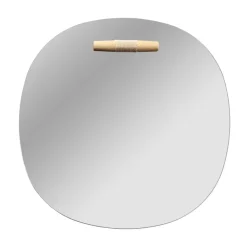 FDB Møbler Seinäpeilit^I4 Birksø seinäpeili, Oak nature lacquered Ø70 cm