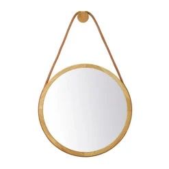 FDB Møbler Seinäpeilit^I3 Mossø seinäpeili, Oak nature lacquered Ø40 cm
