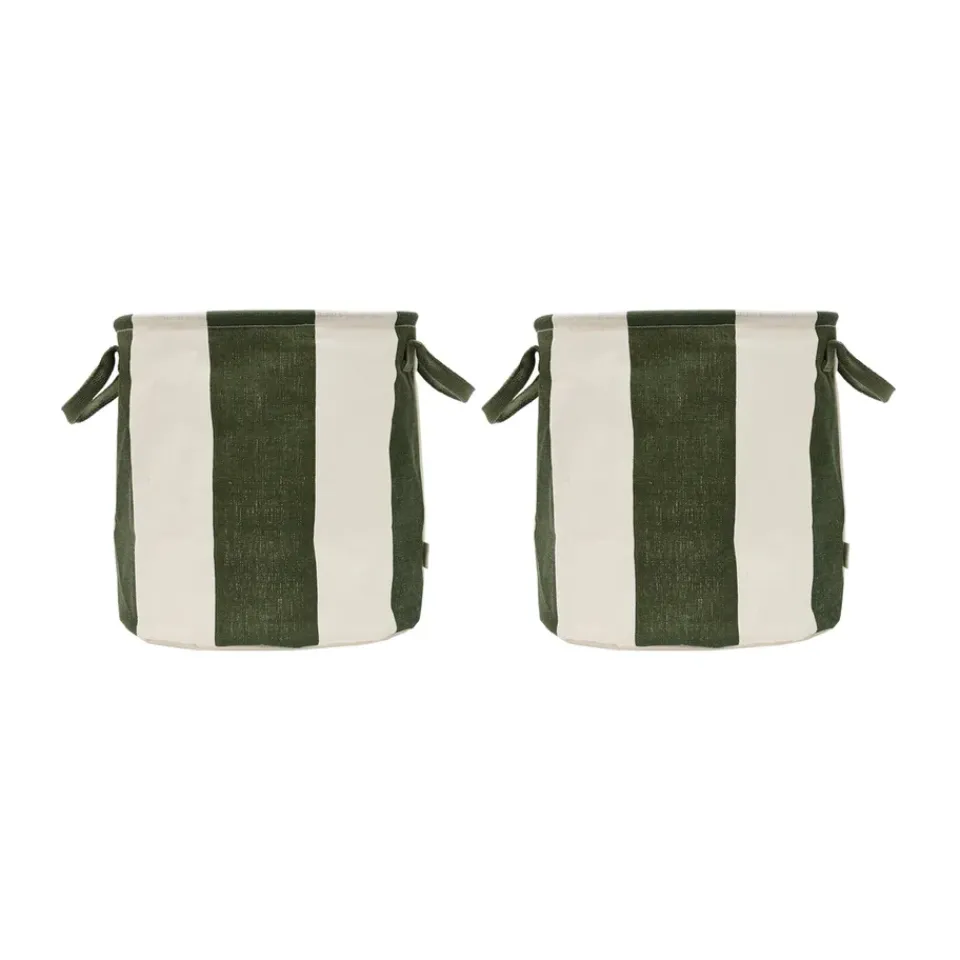 OYOY Säilytyskorit^Kara säilytyskori medium Ø32x32 cm 2-pack., Dark Green