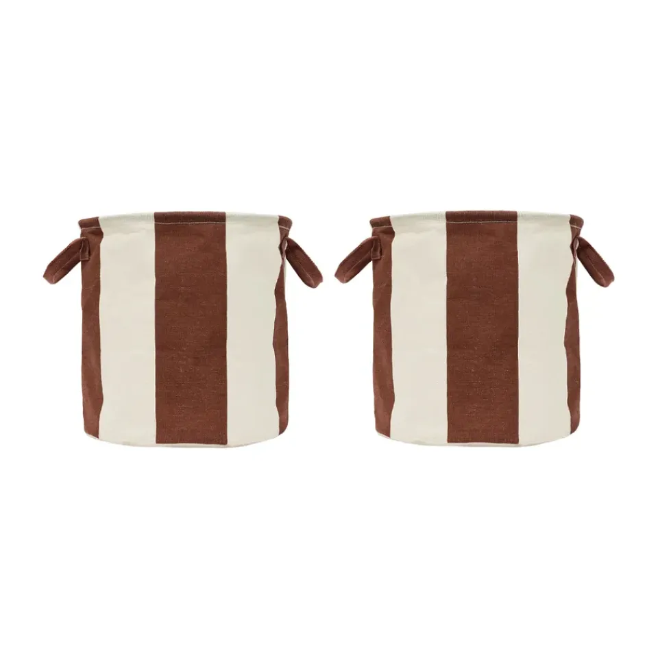 OYOY Säilytyskorit^Kara säilytyskori medium Ø32x32 cm 2-pack., Muskottipähkinä