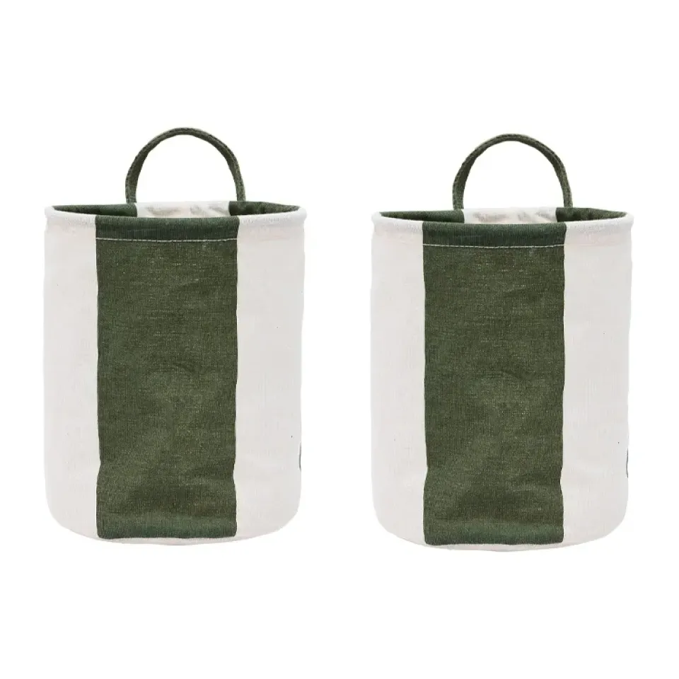 OYOY Säilytyskorit^Kara säilytyskori small Ø18x22 cm 2-pack, Dark Green