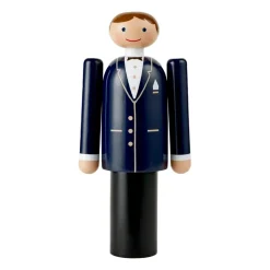 Kay Bojesen Denmark Puuhahmot^Kay Bojesen -sulhanen, Sininen-musta-valkoinen, 18 cm