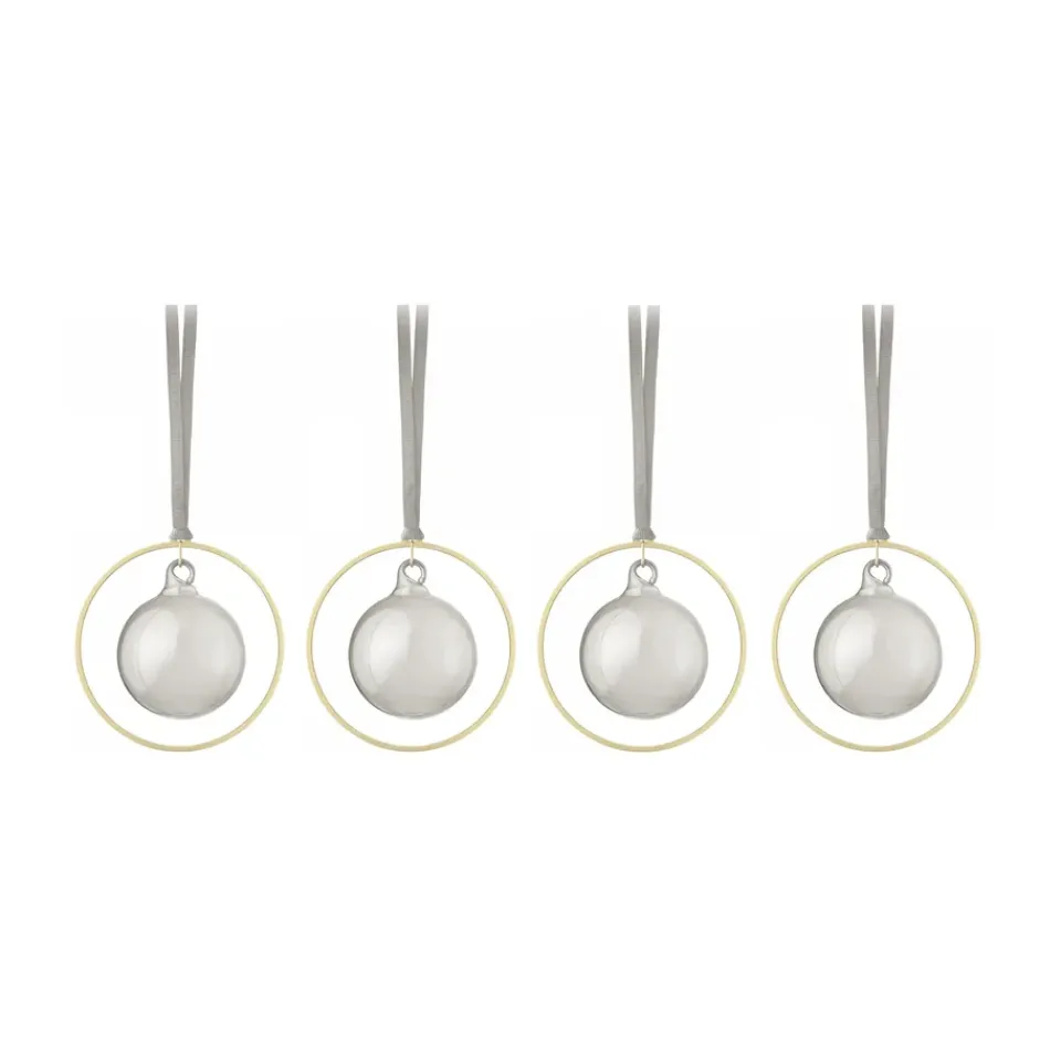 Blomus Joulukoristeet^KITAI joulukuusenpallo 8,5 cm 4-pakkaus, Smoke