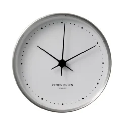 Georg Jensen Seinäkellot^Koppel seinäkello valkoinen-ruostumaton teräs, Ø 10 cm