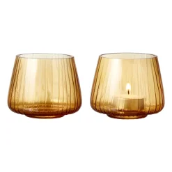 Bitz Kynttilälyhdyt & Kynttilävadit^Kusintha tuikkulyhty 7,5 cm 2-pakkaus, Amber