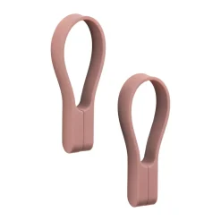 Zone Denmark Pyyheliinapidikkeet^Loop pyyhekoukku magneetti 2 kpl., Peach red