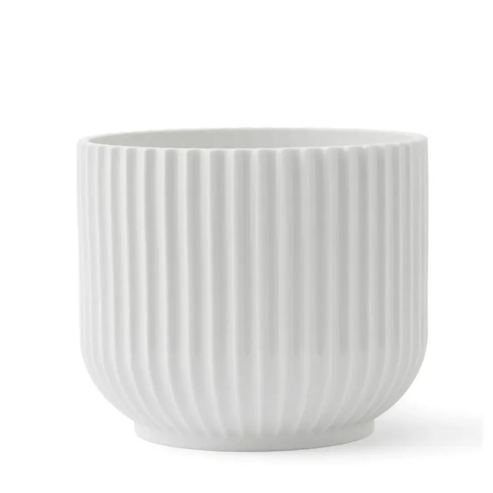 Lyngby Porcelæn Ruukut^Lyngby kukkaruukku valkoinen, Ø14,5 cm