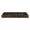 Mette Ditmer Kodinsisustusta Ja Yksityiskohtia|Koristetarjottimet^Marble koristetarjotin 16 x 31 cm, Ruskea
