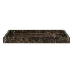 Mette Ditmer Kodinsisustusta Ja Yksityiskohtia|Koristetarjottimet^Marble koristetarjotin 16 x 31 cm, Ruskea
