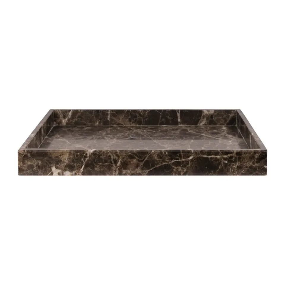 Mette Ditmer Kodinsisustusta Ja Yksityiskohtia|Koristetarjottimet^Marble koristetarjotin large 30x40 cm, Brown