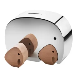 Georg Jensen Lastenhuoneen Sisustus|Lastenhuoneen Sisustus^Moneyphant säästölipas kaksosilla, 12,6 cm
