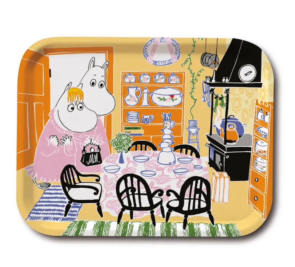 Opto Design Kodinsisustusta Ja Yksityiskohtia|Koristetarjottimet^Moomin Kitchen tarjotin, Keltainen